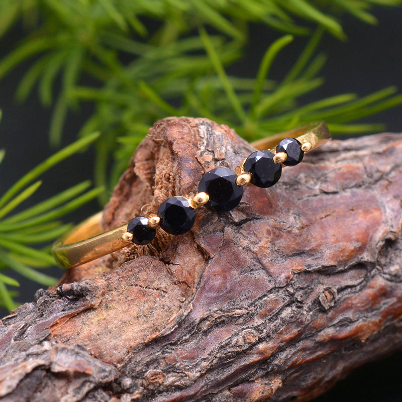 solid 925 sterling silver Black Onyx ring Gold Vermeil Ring solid 925 sterling silver Black Onyx ring Gold Vermeil Ring