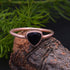 solid 925 sterling silver Black Onyx ring  Gold Vermeil Ring