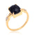 solid 925 sterling silver Black Onyx ring  Gold Vermeil Ring