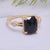 solid 925 sterling silver Black Onyx ring  Gold Vermeil Ring