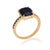 solid 925 sterling silver Black Onyx ring  Gold Vermeil Ring