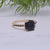 solid 925 sterling silver Black Onyx ring  Gold Vermeil Ring