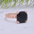 solid 925 sterling silver Black Onyx ring  Rose Vermeil Ring