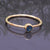 solid 925 sterling silver London Blue Topaz Gold Vermei Ring