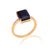 solid 925 sterling silver Black Onyx ring  Gold Vermeil Ring