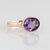 solid 925 sterling silver Amethyst ring  Gold Vermeil Ring