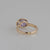 solid 925 sterling silver Amethyst ring  Gold Vermeil Ring