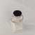 solid 925 sterling silver Black Onyx ring  Gold Vermeil Ring