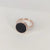 solid 925 sterling silver Black Onyx ring  Gold Vermeil Ring