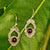 Garnet Earrings/92.5 Sterling Slver/Women Earring/Dark Red Garnet Gemstone/January Gemstone/Handmade Jewelry