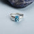 Blue Topaz Solid 925 Sterling Silver Ring Jewelry