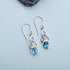 Blue Topaz Solid 925 Sterling Silver Dangle Earrings Jewelry