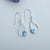 Blue Topaz Solid 925 Sterling Silver Dangle Earrings Jewelry