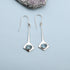 Blue Topaz Solid 925 Sterling Silver Dangle Earrings Jewelry