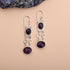 Amethyst Solid 925 Sterling Silver Dangle Earrings Jewelry