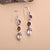 Rose-Quartz-Garnet-AmethystSolid-925-Sterling-Silver-Dangle-Earrings