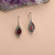 Garnet Solid 925 Sterling Silver Dangle Earrings Jewelry