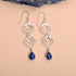 Lapis Solid 925 Sterling Silver Dangle Earrings Jewelry