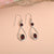 Garnet Solid 925 Sterling Silver Dangle Earrings Jewelry