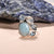Blue Topaz Rainbow Moonstone Larimer Solid 925 Sterling Silver Ring Jewelry