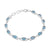 Swiss Blue Topaz solid 925 sterling silver Braclet jewelry