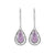 Amethyst Solid 925 Sterling Silver Dangle Earrings Jewelry