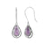 Amethyst Solid 925 Sterling Silver Dangle Earrings Jewelry