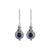 Lapis Solid 925 Sterling Silver Dangle Earrings Jewelry