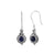 Lapis Solid 925 Sterling Silver Dangle Earrings Jewelry