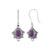 Amethyst Solid 925 Sterling Silver Dangle Earrings Jewelry