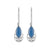 Blue Chalsydony Solid 925 Sterling Silver Dangle Earrings Jewelry