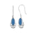 Blue Chalsydony Solid 925 Sterling Silver Dangle Earrings Jewelry