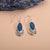 Blue Chalsydony Solid 925 Sterling Silver Dangle Earrings Jewelry