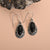 Black Onyx Solid 925 Sterling Silver Dangle Earrings Jewelry