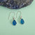 Blue Chalsydony Solid 925 Sterling Silver Dangle Earrings Jewelry