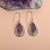 Amethyst Solid 925 Sterling Silver Dangle Earrings Jewelry