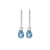 Blue Topaz Solid 925 Sterling Silver Dangle Earrings Jewelry