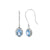 Blue Topaz Solid 925 Sterling Silver Dangle Earrings Jewelry