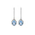 Blue Topaz Solid 925 Sterling Silver Dangle Earrings Jewelry