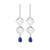 Lapis Solid 925 Sterling Silver Dangle Earrings Jewelry