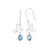 Blue Topaz Solid 925 Sterling Silver Dangle Earrings Jewelry