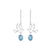 Blue Topaz Solid 925 Sterling Silver Dangle Earrings Jewelry