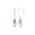 Blue Topaz Solid 925 Sterling Silver Dangle Earrings Jewelry