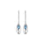 Blue Topaz Solid 925 Sterling Silver Dangle Earrings Jewelry