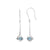 Blue Topaz Solid 925 Sterling Silver Dangle Earrings Jewelry