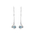 Blue Topaz Solid 925 Sterling Silver Dangle Earrings Jewelry