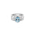 Blue Topaz Solid 925 Sterling Silver Ring Jewelry