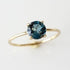 Natural London Blue Topaz Ring*Round london blue topaz ring *Minimalist Thin Ring*Dainty Ring*925 Sterling Silver*Gold Vermeil Ring