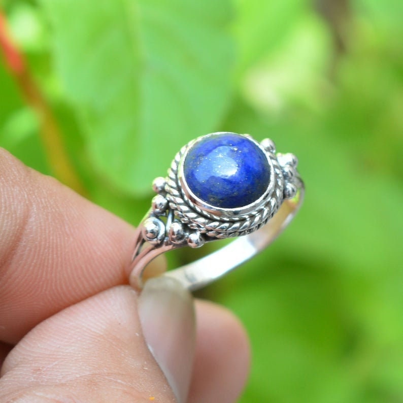 Lapis Lazuli Men's Ring Solid 925 Sterling Silver – Kara Jewels