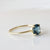 Natural London Blue Topaz Ring*Round london blue topaz ring *Minimalist Thin Ring*Dainty Ring*925 Sterling Silver*Gold Vermeil Ring